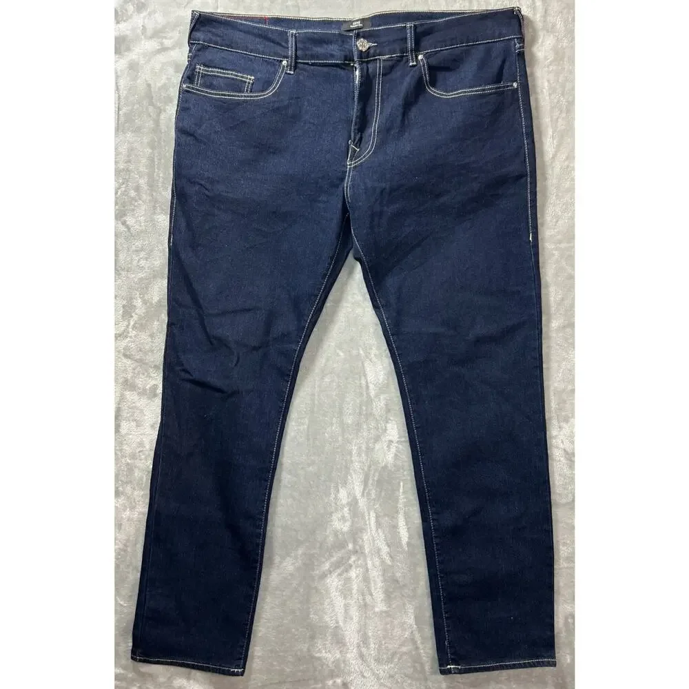 True Religion Jeans Mens 40 Geno Relaxed Slim Dark Wash Preppy Western Casual